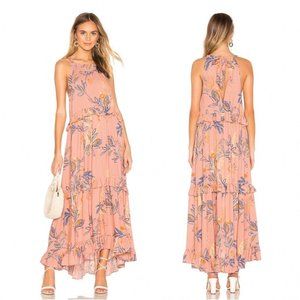 Free People Anita Printed Maxi Dress in Desert Rose Combo L